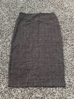 New York & Company Charcoal Tweed Pencil Skirt